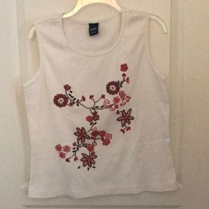 White ladies embellished knit top